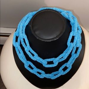 Blue links necklace